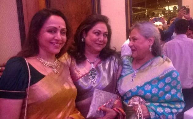 Hema Malini, Sonakshi Sinha, Shatrughan Sinha, Kussh wedding, Jaya Bachchan, Nita Amibani, Tina Ambani, Anil Ambani, Mukesh Ambani