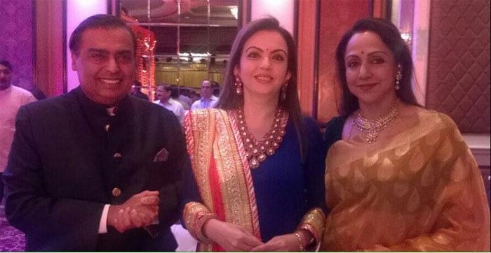 Hema Malini, Sonakshi Sinha, Shatrughan Sinha, Kussh wedding, Jaya Bachchan, Nita Amibani, Tina Ambani, Anil Ambani, Mukesh Ambani