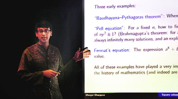 Manjul Bhargava at the Indian Science Congress in Mumbai. (Express photo by Prashant Nadkar)