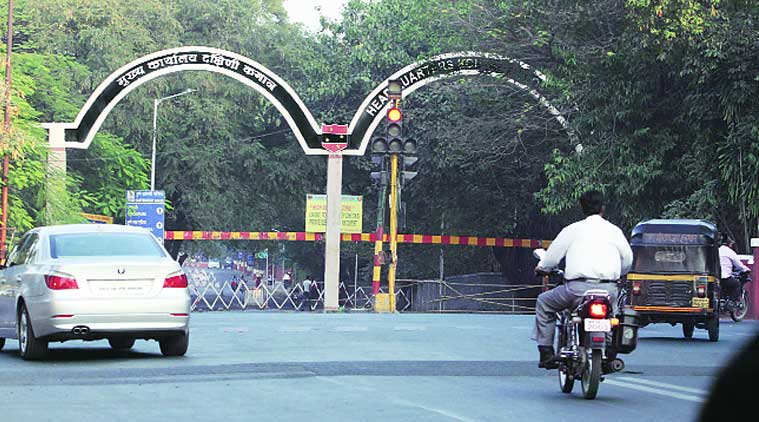 The road near Council Hall that has been closed by the Army authorities. (Source: Express photo byArul Horizon)