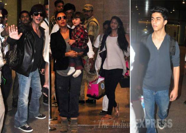 Shah Rukh Khan, Gauri Khan, AbRam, Suhana, Aryan