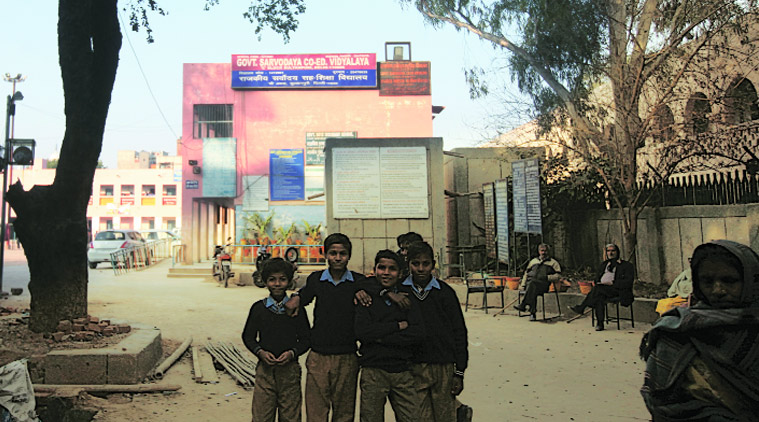 Government Boys Senior Secondary School in Sultanpuri Majra, Northwest Delhi. (Source: Express photo by Amit Mehra)