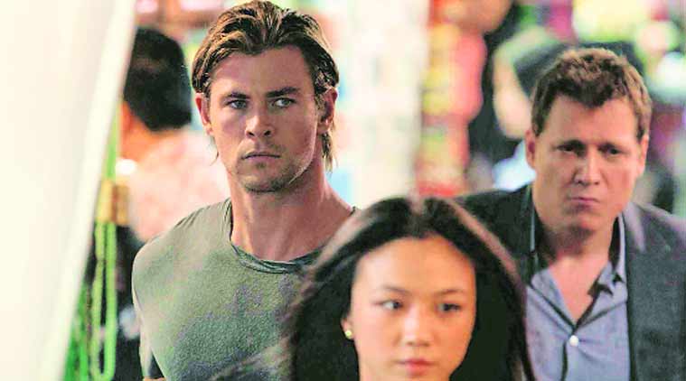 Tang Wei and Chris Hemsworth in a scene from the film.