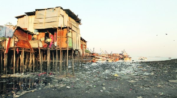 Shanty towns at Powder Bunder. (Express photo by Vasant Prabhu)