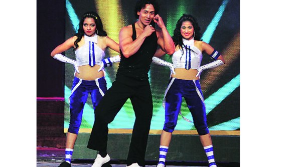 Performing to the chartbuster Whistle  baja