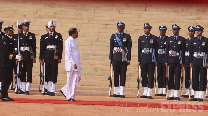 PM Modi, Sri Lankan President, Sri Lanka President Sirisena, Sri Lankan new President, Sri Lanka state visit, India Sri Lanka, India Sri Lanka relations, Narendra Modi, India president Pranab Mukherjee, Manohar Parrikar, Najeeb Jung, Swadananda Gowda, india news, modi pictures, sri lanka news