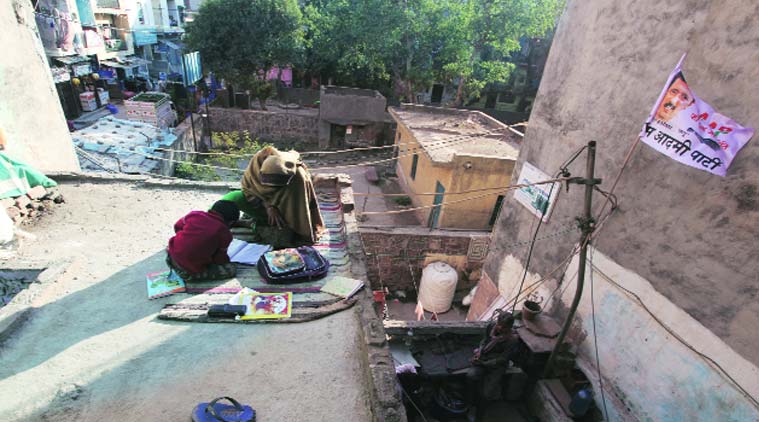 House of Bana Ram, whose electricity connection was restored by Kejriwal two years ago. (Source: Express Photo by Renuka Puri)