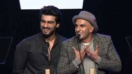 Ranveer Singh and Arjun Kapoor at AIB knockout event