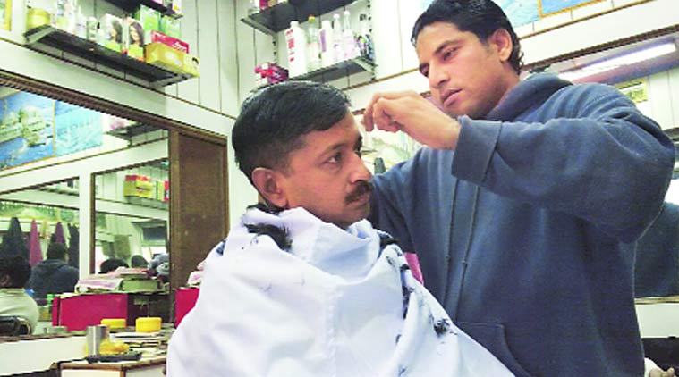 All set for D-Day: Arvind Kejriwal on Friday.  (Source: express photo by Prem Nath Pandey)