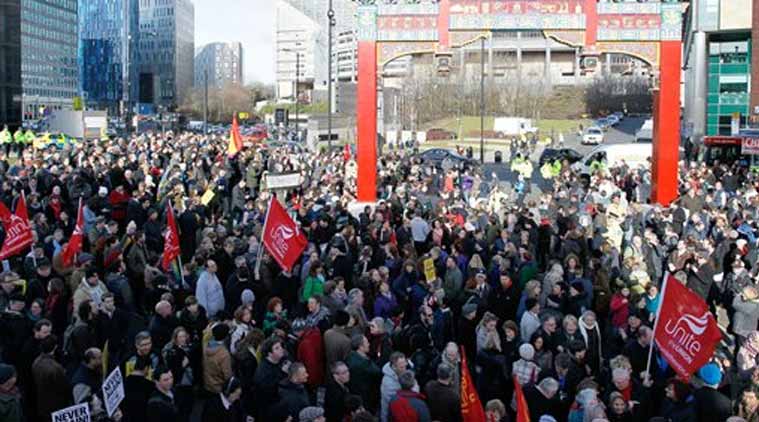 anti-Islam group, PEGIDA, Newcastle, counter-demonstration