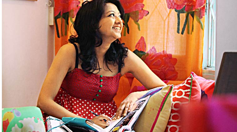 Designer Anupama Dayal with her home textile range.