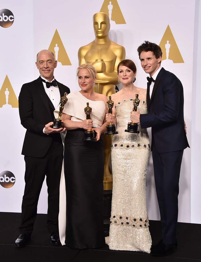 oscars winner list, J.K. Simmons, Patricia Arquette, Eddie, Julianne Moore