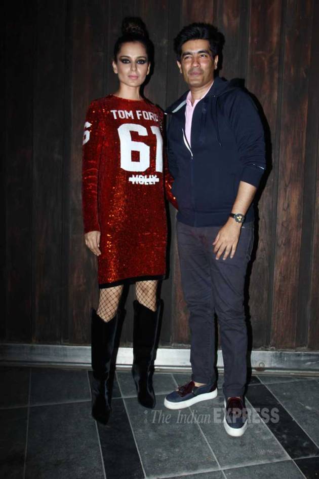 kangana ranaut, manish malhotra, kangana ranaut party