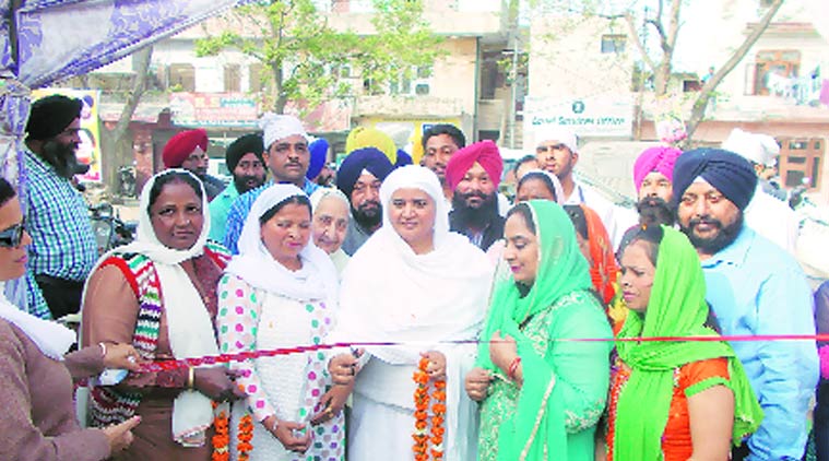 Bibi Jagir Kaur in Ludhiana on Sunday. (Source: Express Photo)