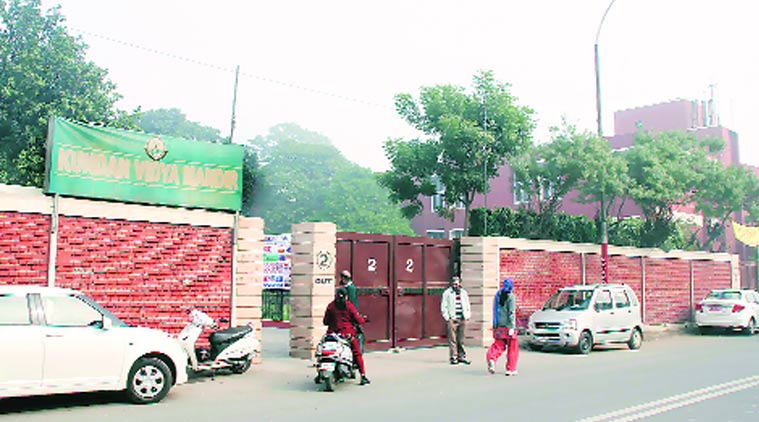 Kundan Vidya Mandir in Ludhiana on Thursday. (Source: Express Photo by Gurmeet Singh)