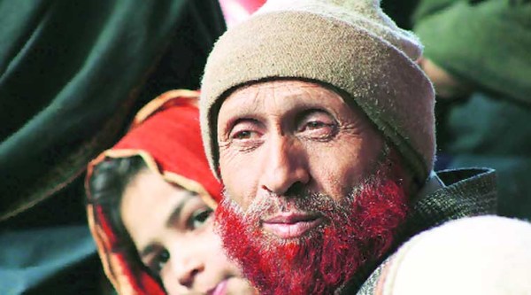 Liaquat Shah with his family. (Source: Express Photo by Shuaib Masoodi)
