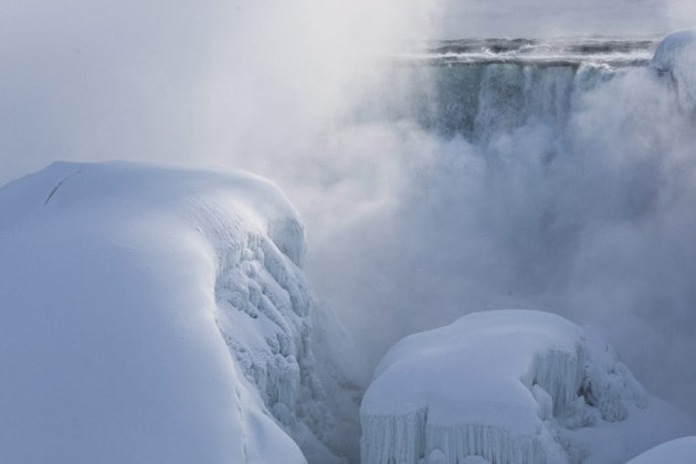 Niagara Falls Frozen, Niagara Falls, Frozen, canada nigara falls, weather news, indian express
