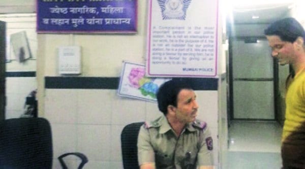 At the Saki Naka police station.