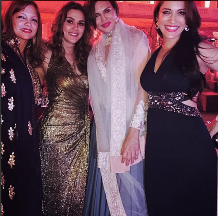 Preity Zinta, Deanne Pandey, Rashmi Nigam, Sanjay Hinduja wedding