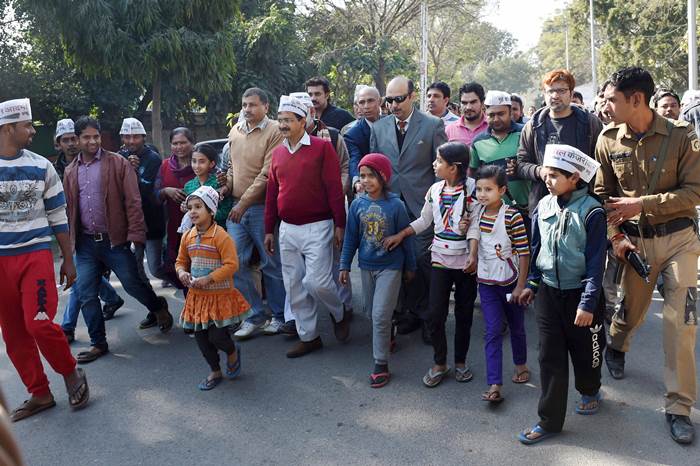 An AAP campaign in Delhi. 