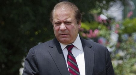nawaz sharif, nawaz sharif heckled, nawaz sharif US visit, nawaz sharif lecture, nawaz sharif US, Balochistan, Baloch activists, nawaz sharif latest news
