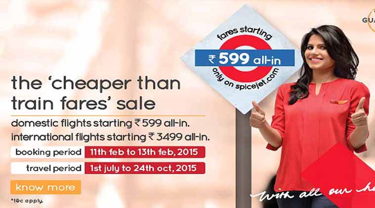 Bookings under this latest Spicejet offer are open now and will close at midnight on February 13, 2015. (Courtesy: Spicejet)