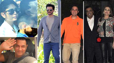 Aamir Khan’s 50th birthday bash: Wife Kiran, son Azad, Anil Kapoor ...