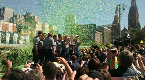 Melbourne celebrates Australia’s 5th World Cup win