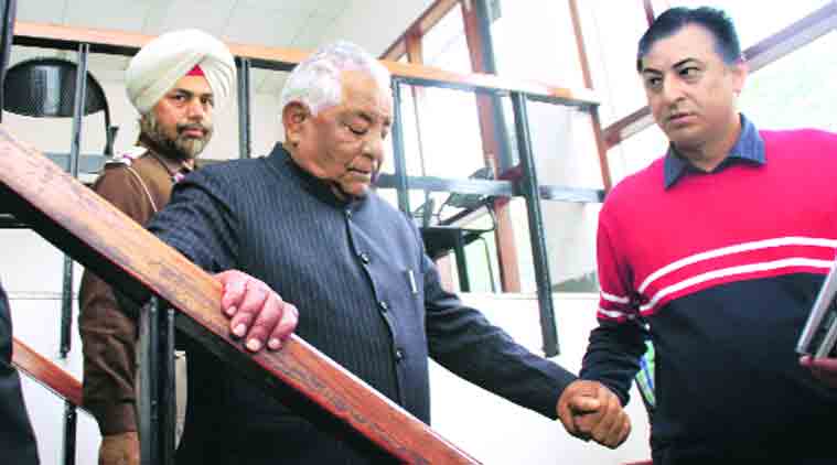 Bhagat after a meeting at Circuit House in Ludhiana on Thursday. (Source: Express photo by Gurmeet Singh)