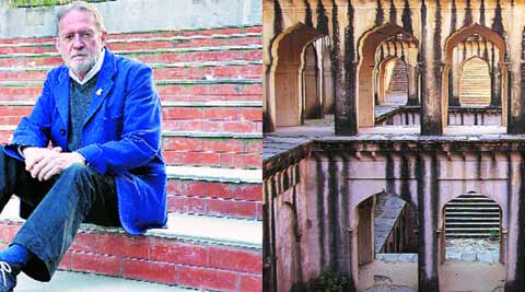 art, Richard Cox, Cardiff School of Art and Design, painting, baolis, stepwells, Subterranean Architecture, Stepwells in Western India