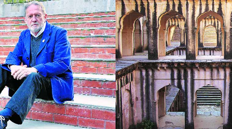 art, Richard Cox, Cardiff School of Art and Design, painting, baolis, stepwells, Subterranean Architecture, Stepwells in Western India