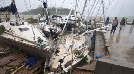 Cyclone, Pacific's Vanuatu, Cyclone Pam, Chloe Morrison, World Vision emergency communications, Port Vila, UN Secretary General, Ban Ki-moon, United Nations, World Conference on Disaster Risk and Reduction, Japan, president of Vanuatu, Baldwin Lonsdale, Coordination of Humanitarian Affairs, Australian Foreign Minister, Julie Bishop, Pacific islands, Kiribati, Solomon Islands, David Gibson, Vanuatu meteorology, UNICEF, Weather, Climate, Sea, cyclone destruction, International news, News