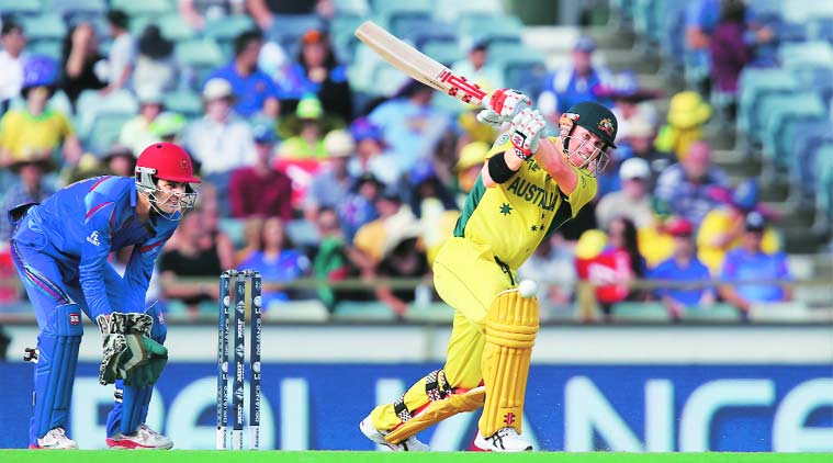 David Warner hit 19 fours and five sixes in his innings, the second highest by an Australian in ODI cricket. (Source: AP)