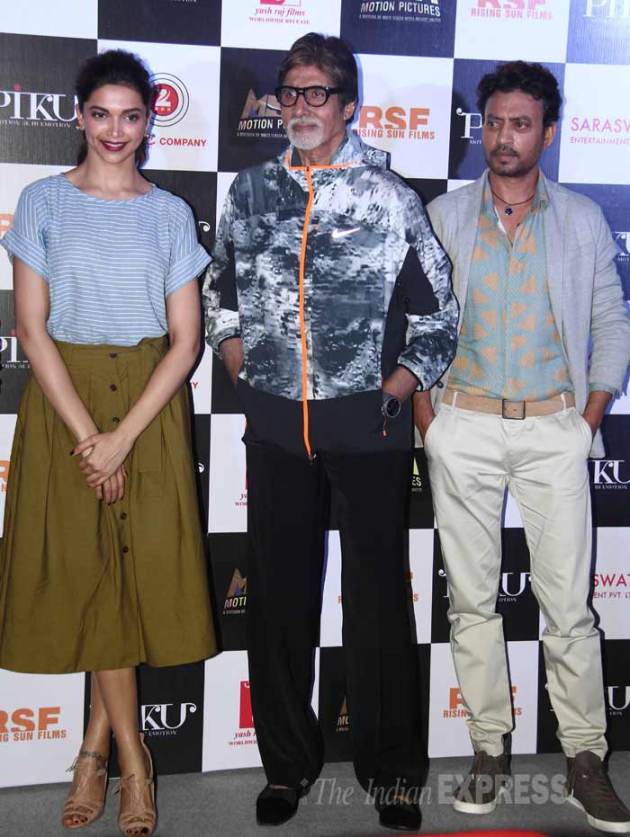Deepika Padukone, Irrfan Khan, Amitabh Bachchan