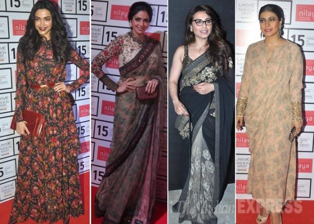 Deepika, Rani, Kajol, Sridevi, Kalki, Neha Dhupia, Sabyasachi, Lakme Fashion Week, LFW,