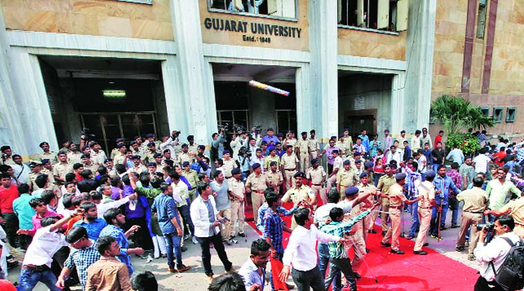 gujarat university, ABVP, NSUI