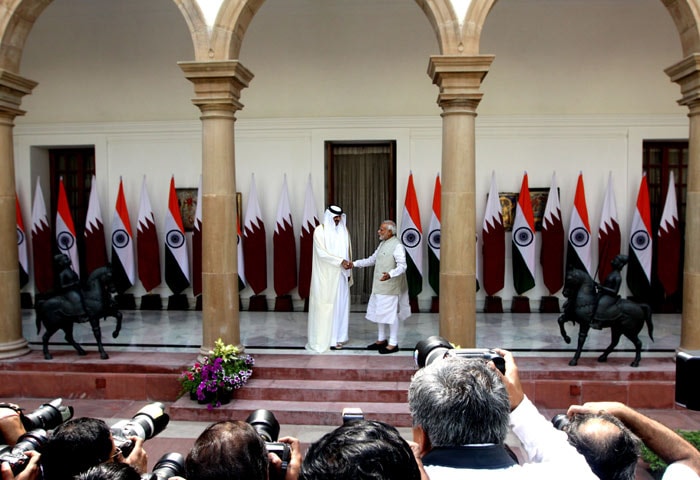 Prime Minister Narendra Modi, Sheikh Tamim Bin Hamad Al-Thani