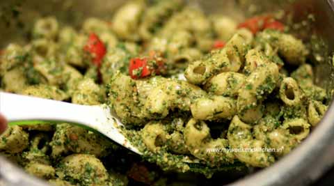 Express recipe: Go green with Mint and almond pesto pasta salad | Lifestyle  News,The Indian Express