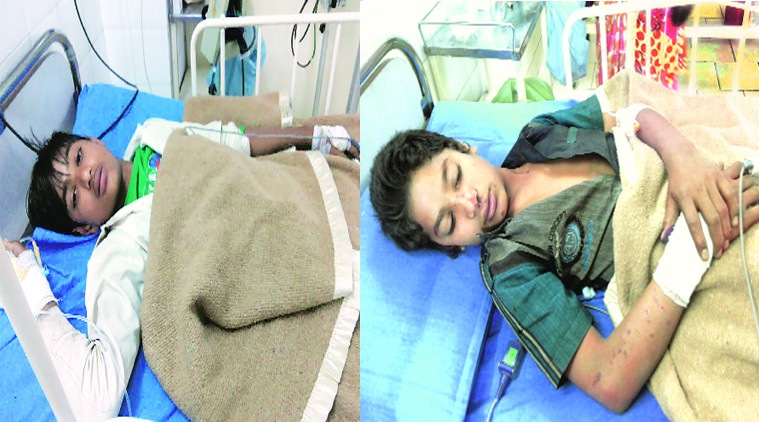 Two of the injured in hospital.Gajendra Yadav