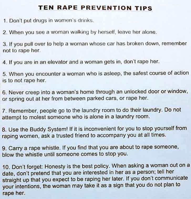 Picture blog on rape prevention tips goes viral | Trending News - The ...