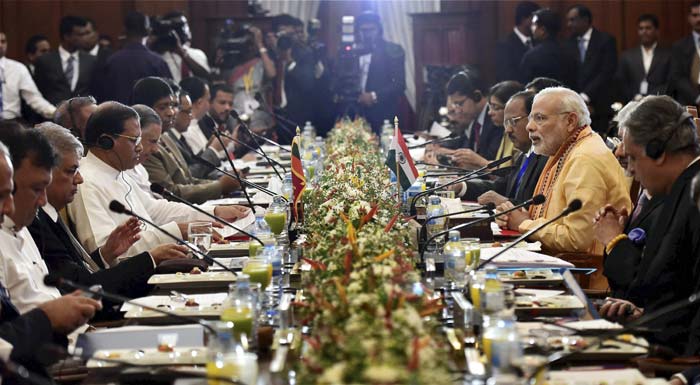 Narendra Modi, Prime Minsiter Narendra Modi, Modi, Colombo, Port Louis, Mauritius, Air India, Indian Ocean island nations, Seychelles, Mauritius, Sri Lankan President, Maithripala Sirisena, Ranil Wickramasinghe, Rajiv Gandhi, Sri Lankan Parliament, British Premier David Cameron, Jaffna, Tamil National Alliance, National Security Advisor, Ajit Doval, Foreign Secretary, S Jaishankar, India-Sri Lanka, Indo-Sri Lankan relations, India news, Sri Lanka news, National news, International news, Photos, Modi pictures, Modi lanka, Modi in Sri Lanka, Modi in Sri Lanka pictures, News