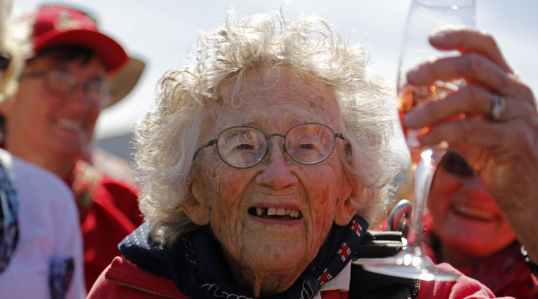 Woman celebrates 100th birthday with a skydive in South Africa | World ...