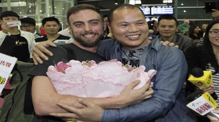 Matt Stopera and Li Hongjun met for the first time on Tuesday night at an airport in southern China, in the latest chapter of what some Chinese are calling an international "bromance".