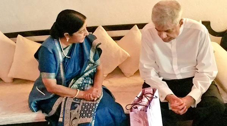 sushma swaraj, ranil wickremesinghe, sri lanka, lankan PM, colombo, narendra modi