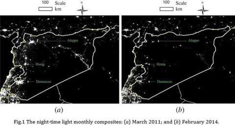 Satellite images reveal deterioration of Syria since civil war broke ...