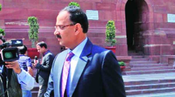Tihar DG Alok Kumar Verma at Parliament on Wednesday. (Prem Nath Pandey)