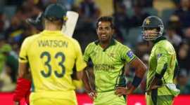 Australia vs Pakistan, Pakistan vs Australia, Aus vs Pak, Pak vs Aus, World Cup 2015, Cricket World Cup 2015, Shane Watson, Wahab Riaz, Sports, Cricket, Sports, Cricket news, World Cup news