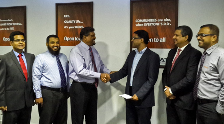 (From left to right: Naushad Khan - Head of Insurance Analytics at GrayMatter, M.S.M. Iqbal - Head of IT Amana Takaful, Fazal  Ghaffoor  - CEO at Amana Takaful, Vikas Gupta –  CEO & CTO  at GrayMatter, Chandri Gunawardhana – Founder & Principal Consultant for Global Business Counselling, Reyaz Jeffrey – CEO Life  at Amana Takaful.)