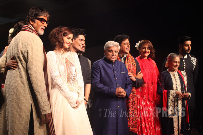 amitabh bachchan, javed akhtar, abhishek bachchan, sonakshi sinha, manish malhotra