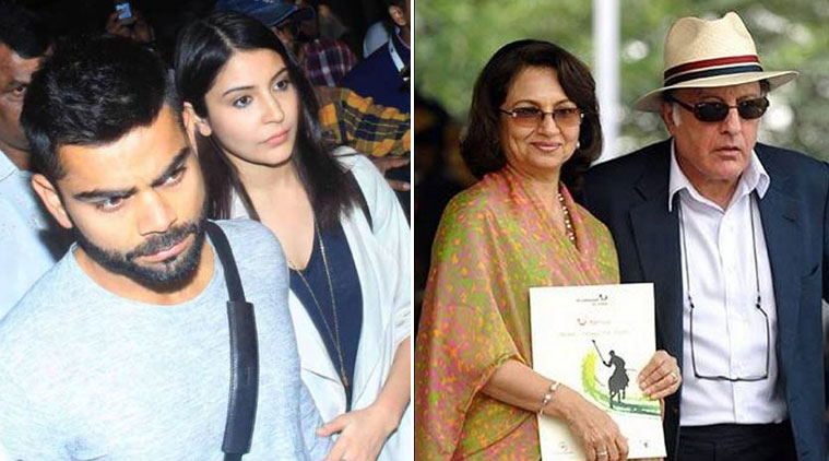 anushka sharma, virat kohli, sharmila tagore, mansoor ali khan pataudi